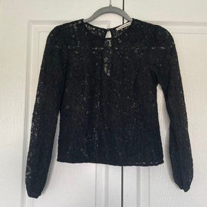 Abercrombie & Fitch Women Lace Shirt, Long Sleeve, XS